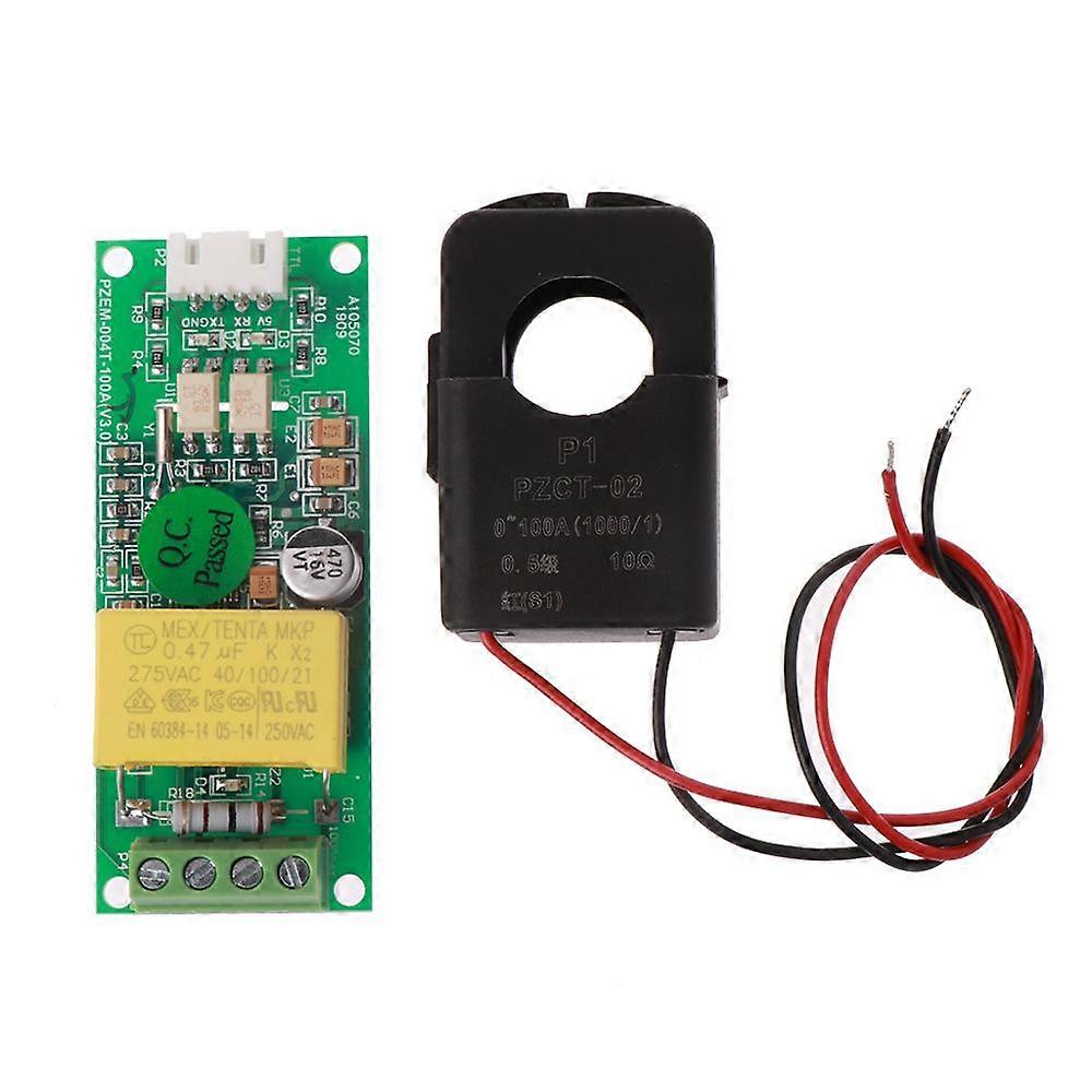 PZEM-004T Current Voltage Multimeter Module 80-260V 100A +Split-Core Transformer TTL Serial Data Communication Interface
