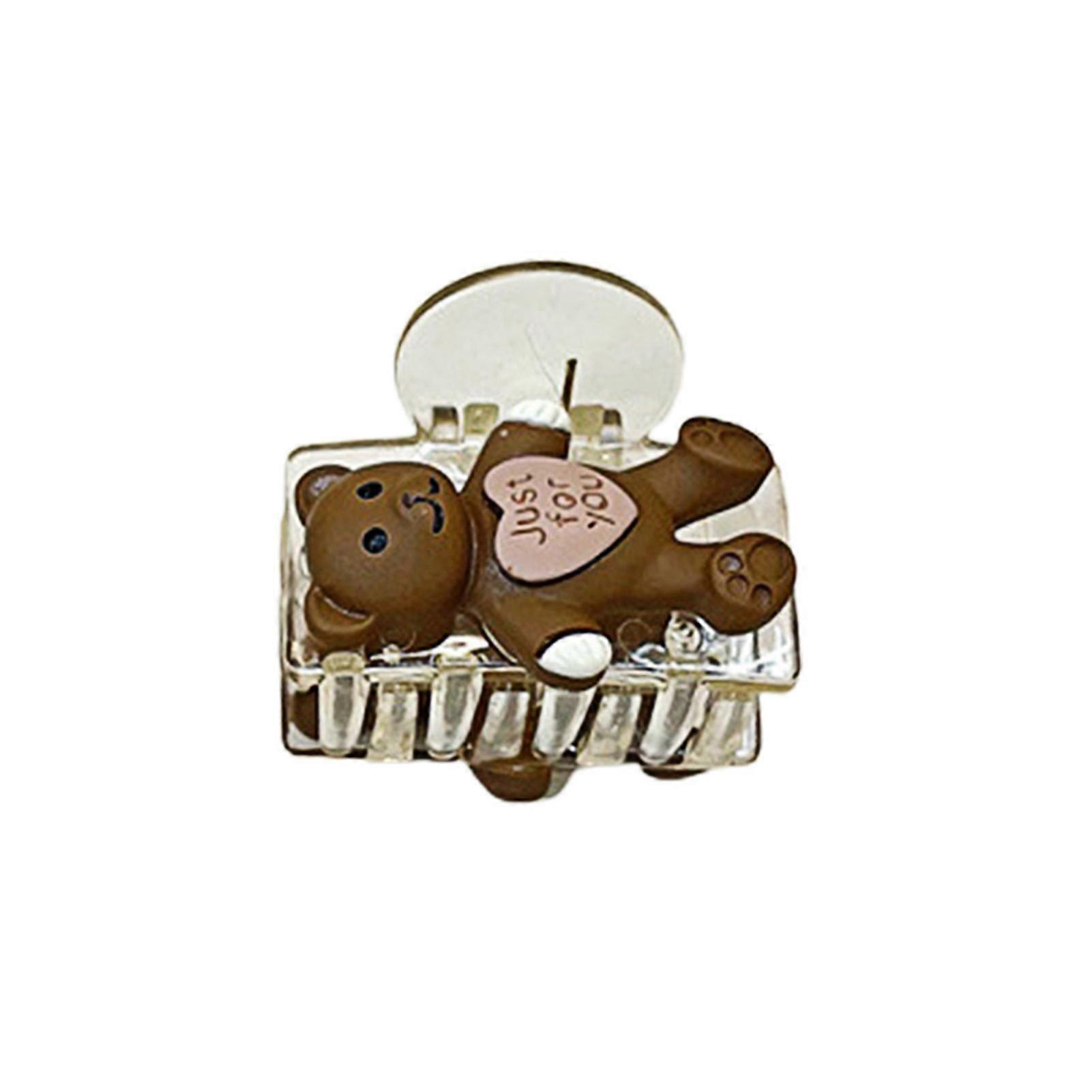pince à cheveux griffe type ours décor petite taille belle queue de cheval support fixer cheveux couvre-chef transparent queue de cheval poignée