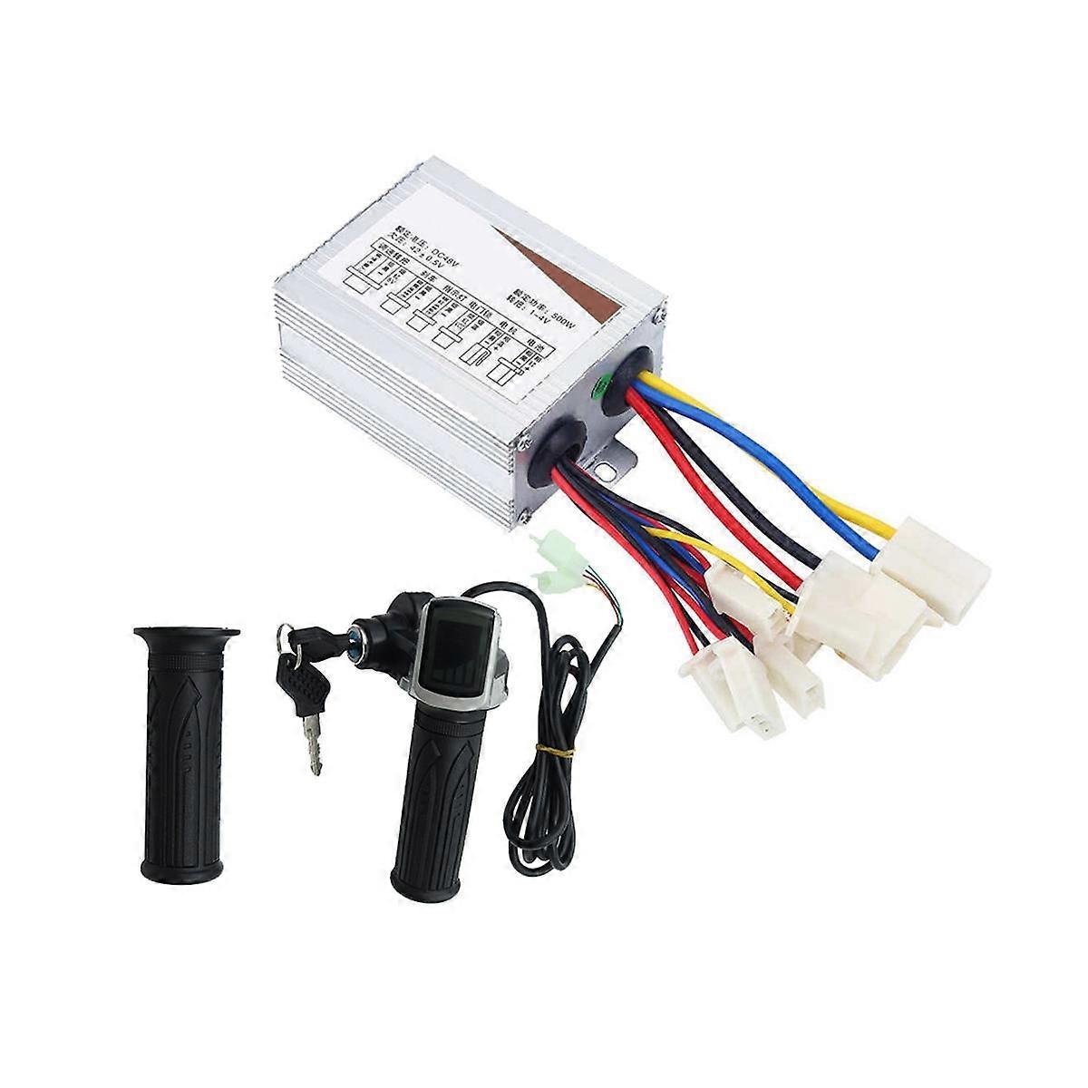 500W Electric Scooter Brushed Controller Motor+Throttle Twist Grip for E-Bike Electric Scooter Bicy