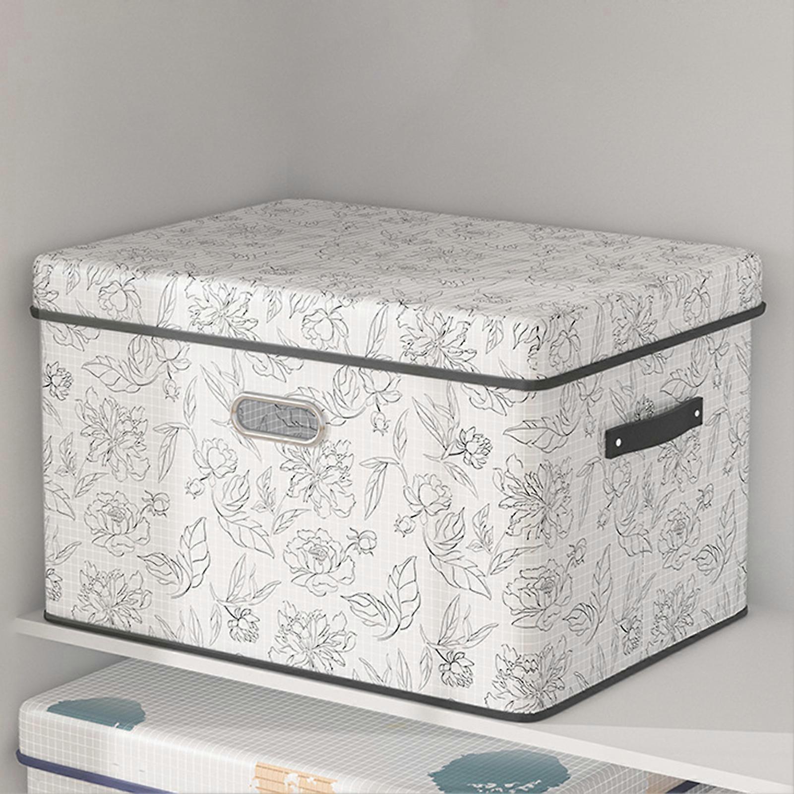 קופסת ארגון בגדים מתקפלת עם מכסה מתקפל קופסת אחסון לשמיכות שמיכות בגדים