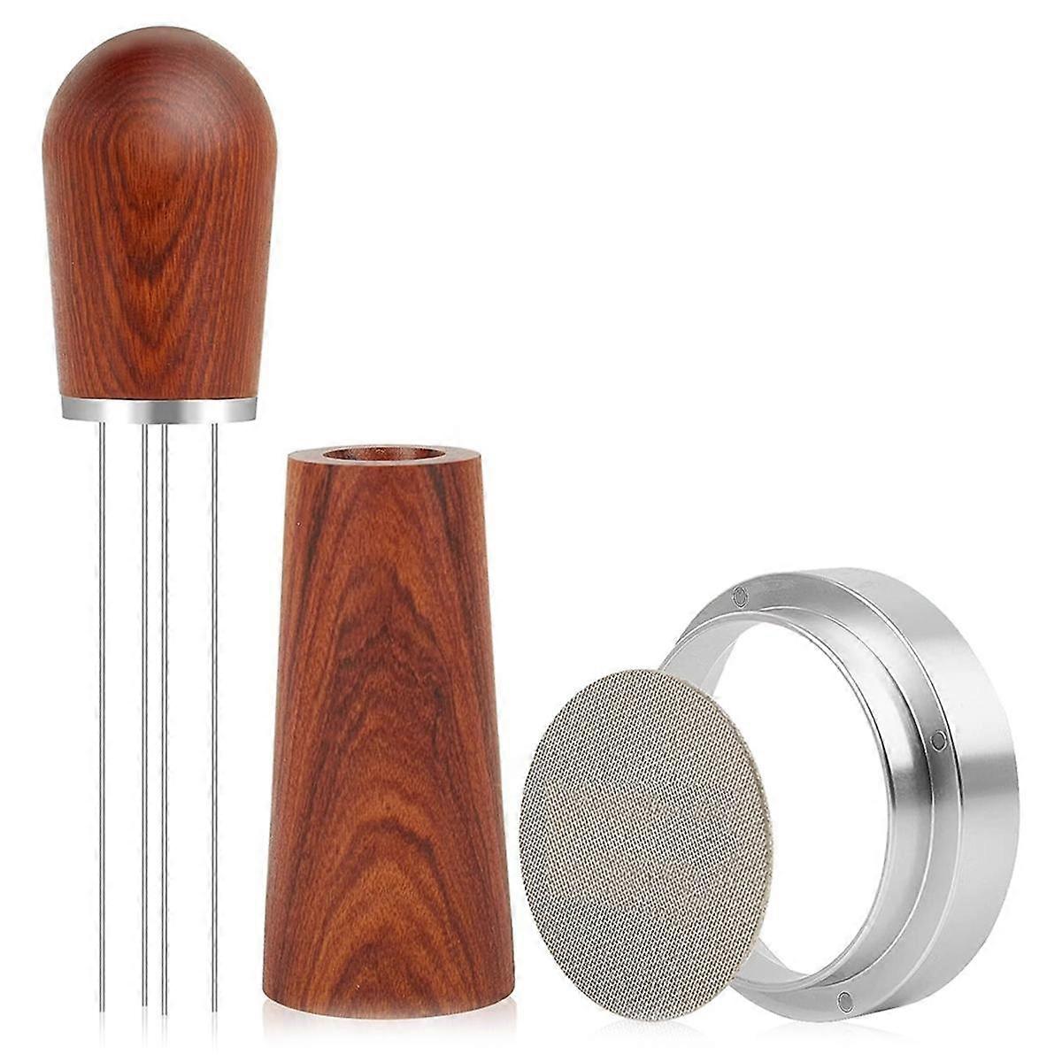 51mm Espresso WDT Tool, Dosing Funnel and Puck Screen Set, Espresso Accessories Kit Barista Set, Co
