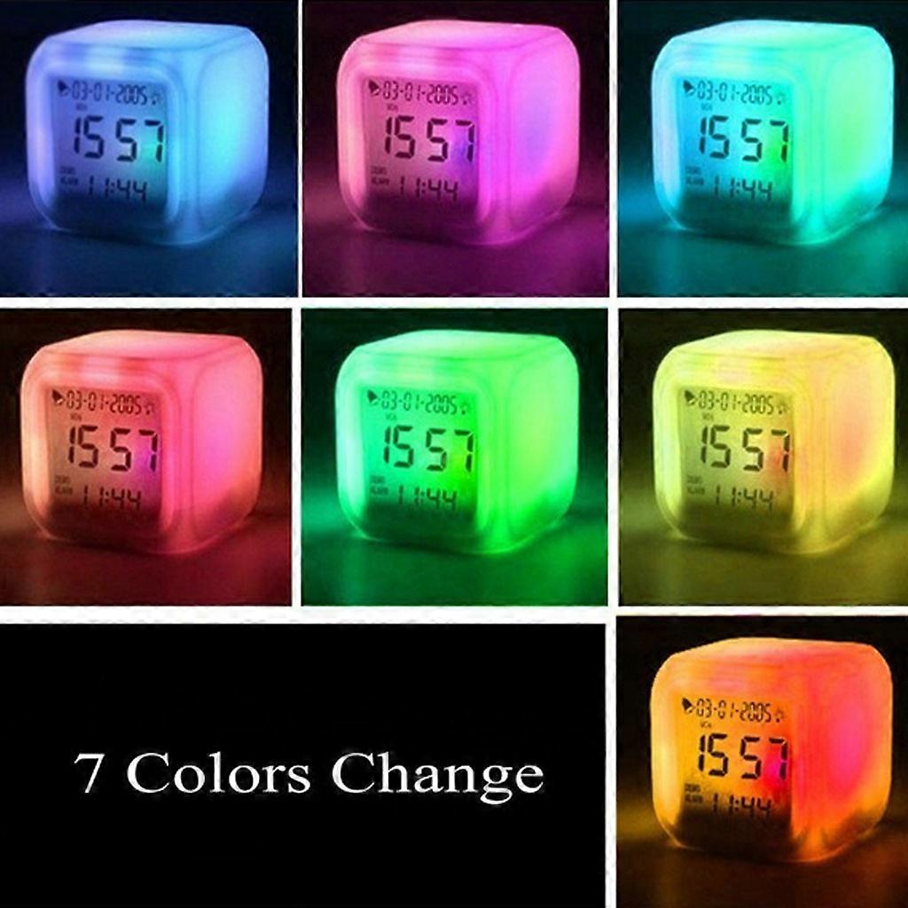 Alarm Clock Cool LED Clock Popular Pattern Night Light Color Clock