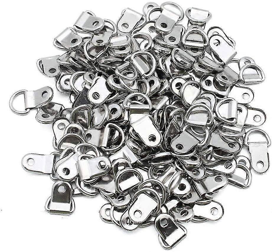 120 Pieces D-ring Picture Frame Hangers Picture Frame Hangers Single Hole Metal