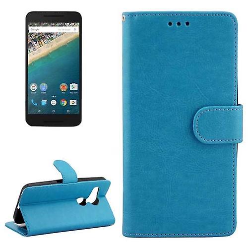 Crazy Horse Texture Horizontal Flip Leather Case for Google Nexus 5X