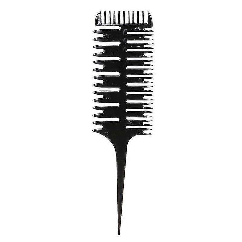 Hair Dyeing Comb 3-way Sectioning Highlight Comb Professional Weave Weaving Comb Hair Dye Styling Tool For Salon Use