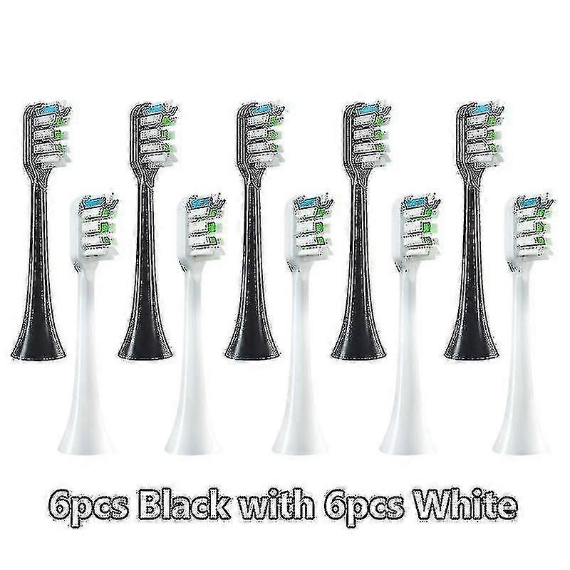 Black/White/Pink 12Pcs For Soocas X3/X3u/X5 Replacement Toothbrush Heads Clean Tooth Brush Size 12