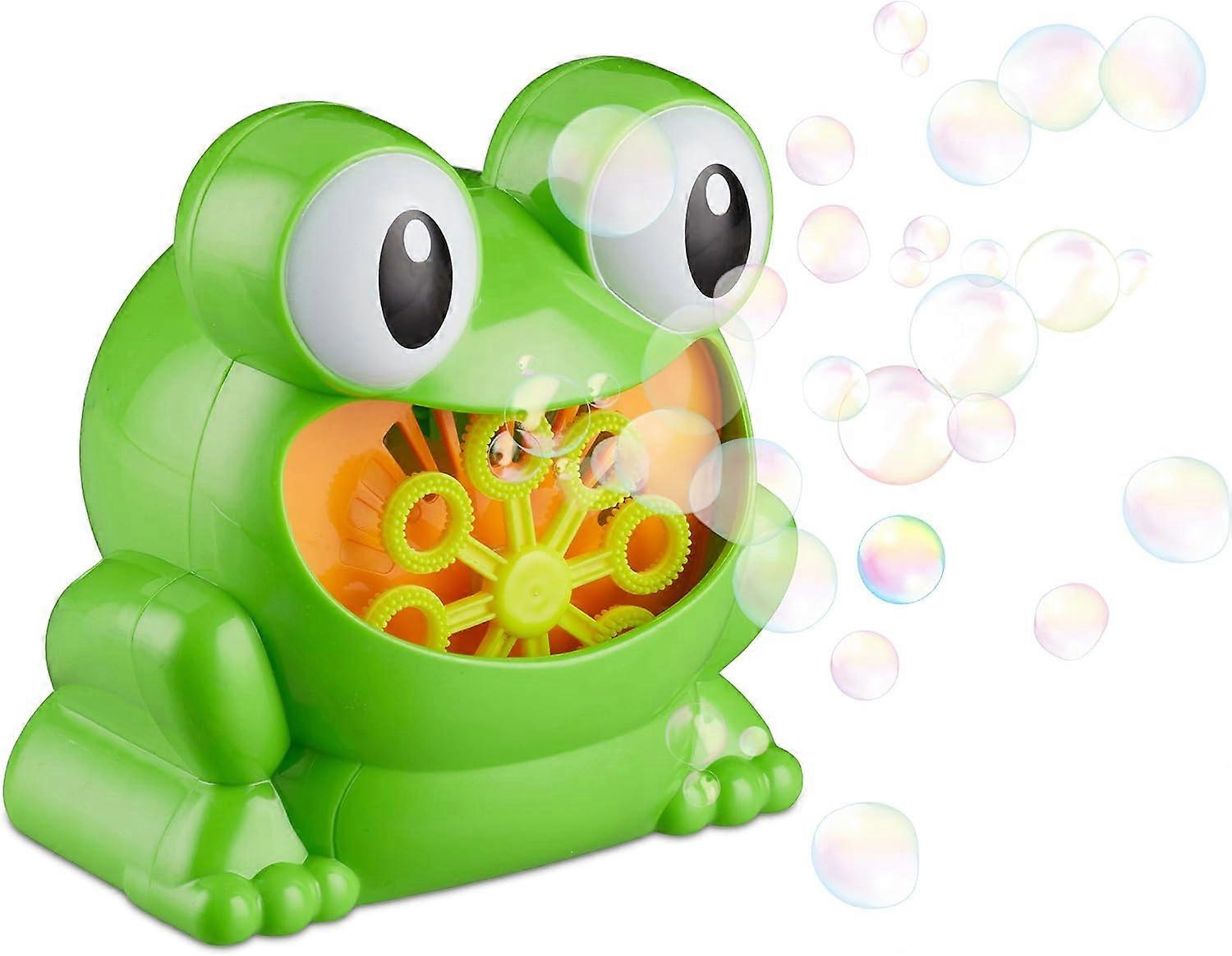 Bubble machine 12 cm Frog bubble machine soap bubble cannon child Green frog