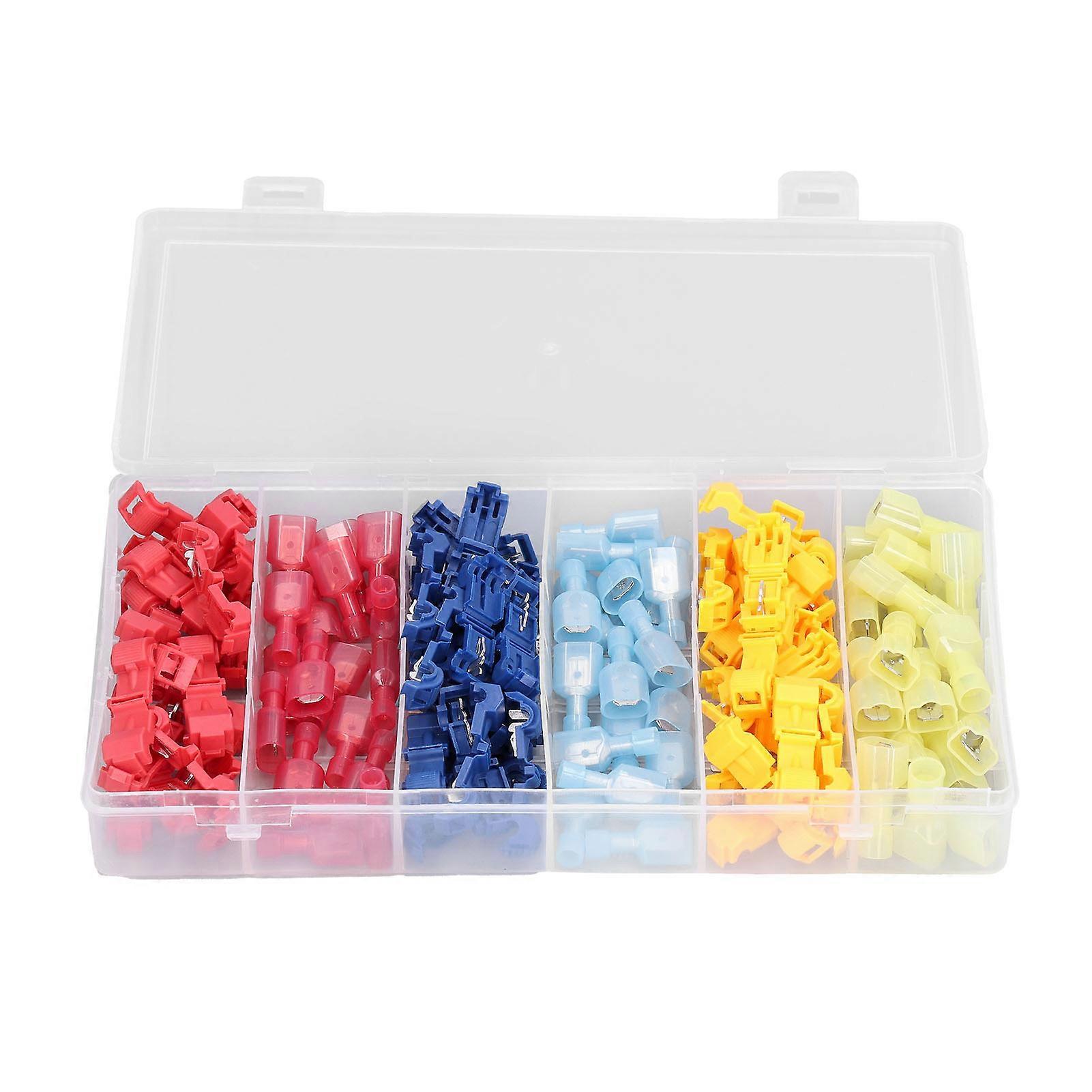 T Tap Wire Connectors Insulated Quick Splice Disconnect Male Spade Terminals Assortment Kit