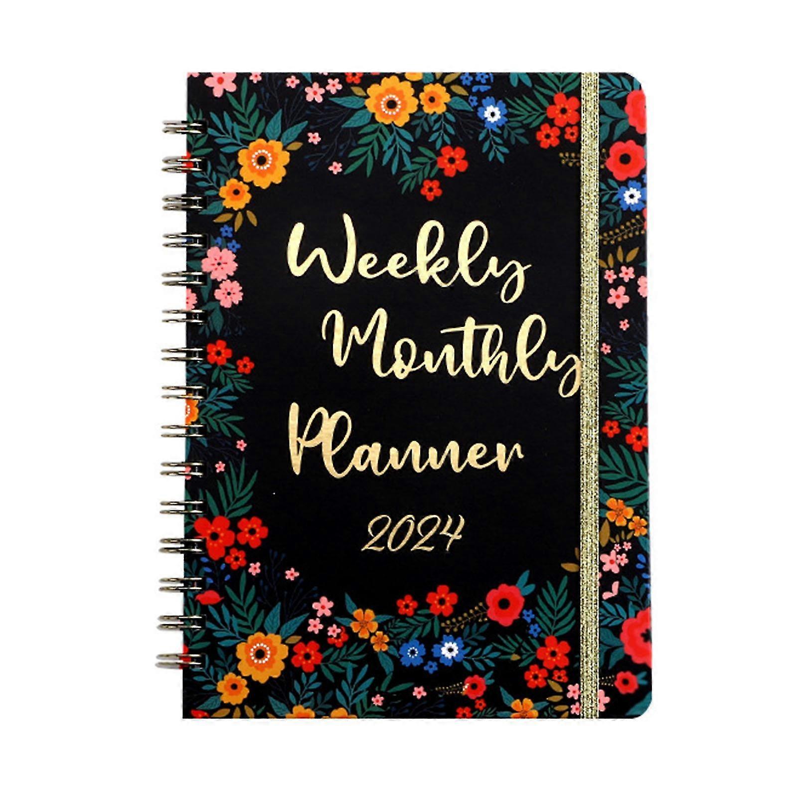 Floral Print A5 Notebook Fashionable Printing Loose-leaf Notebook for School Office