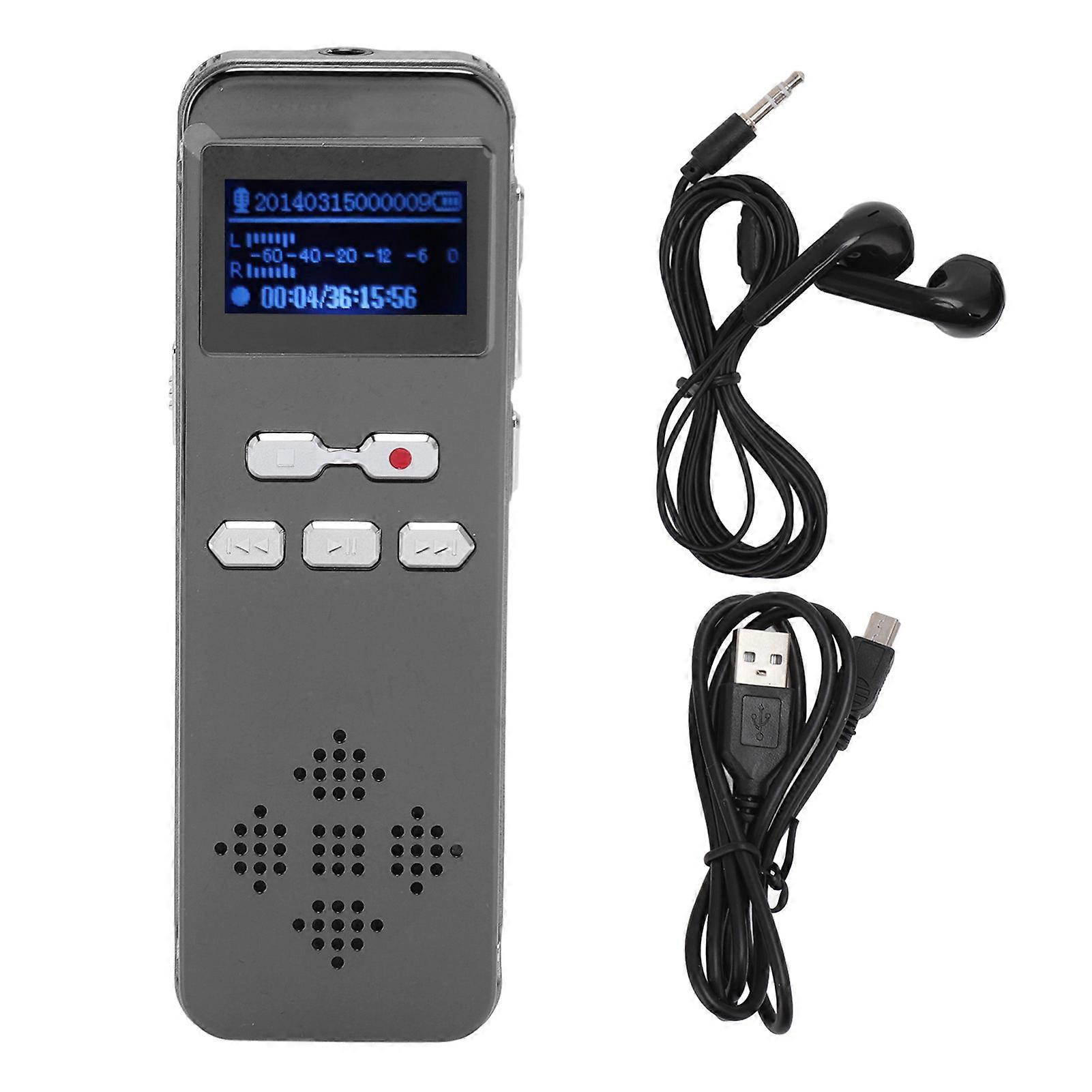 Digital Voice Recorder Dual Mic Stereo Sound Professional Noise Reduction Password Function MP3 Recorder for Lecture Interview 8G