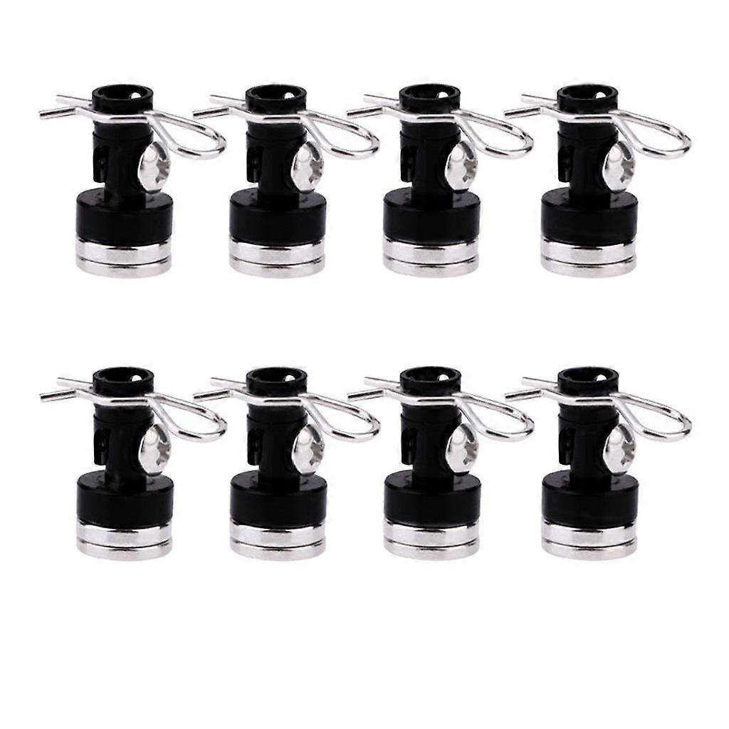 8pcs/pack Magnetic  RC Car Shell Column Invisible Body Post Mount Black
