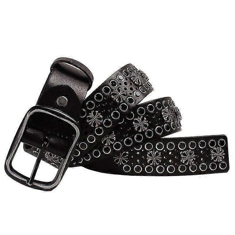 Men Leather Riveted When Punk Belt