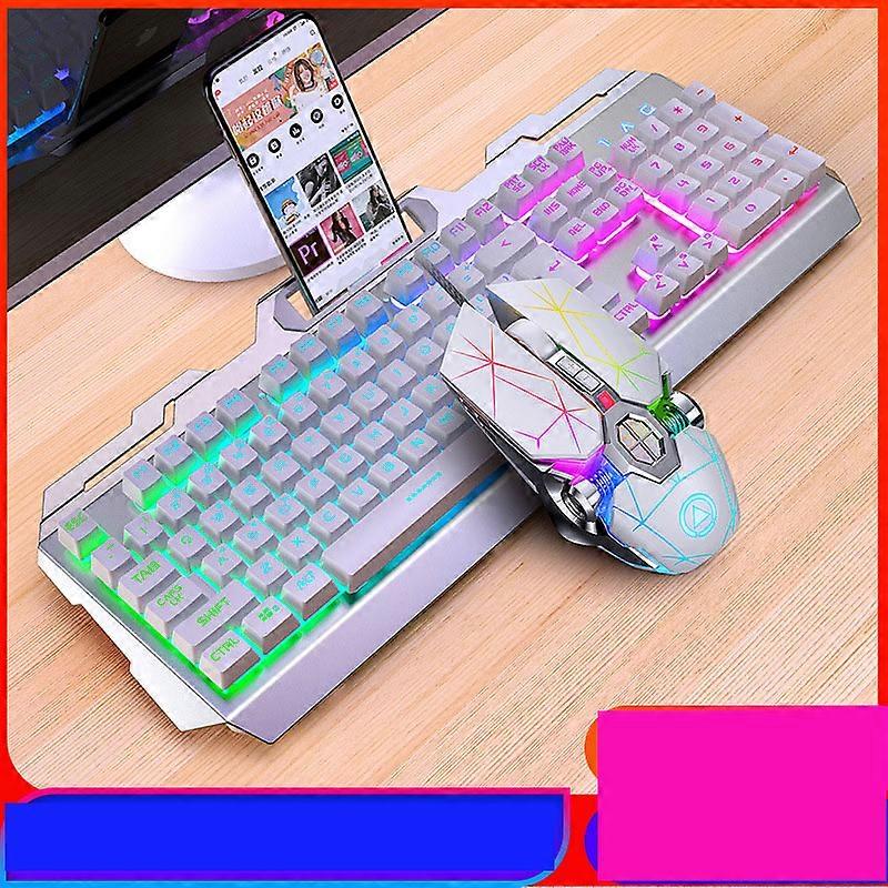 Mechanical Gaming Keyboard and Mouse Combo Switch 104 Keys Backlit Keyboards