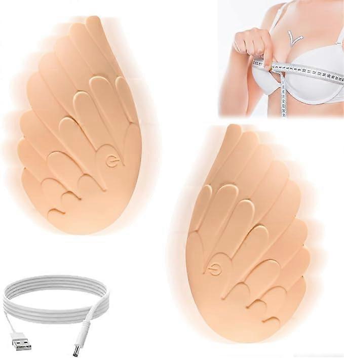 ウィングブソム電動バストマッサージャー、8つのマッサージモードを備えた電動乳房マッサージャー、USBワイヤレス乳房マッサージャー、ポータブル電動振動バストリフト、