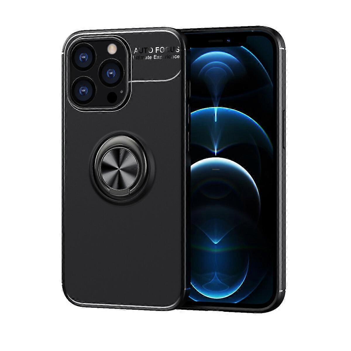 High-quality Soft Silicone Case With 360 Rotating Metal Ring Stand - Shockproof, Stylish Design For Iphone 11 Pro - Scratch-resistant, Anti-slip, Full