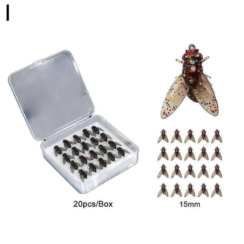 20pcs Fliegenfischer Köder mit Haken für Lachsforelle