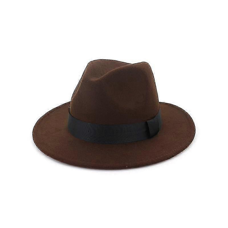 Vintage Fedora Lana Larga Tesa Cappello (brown)
