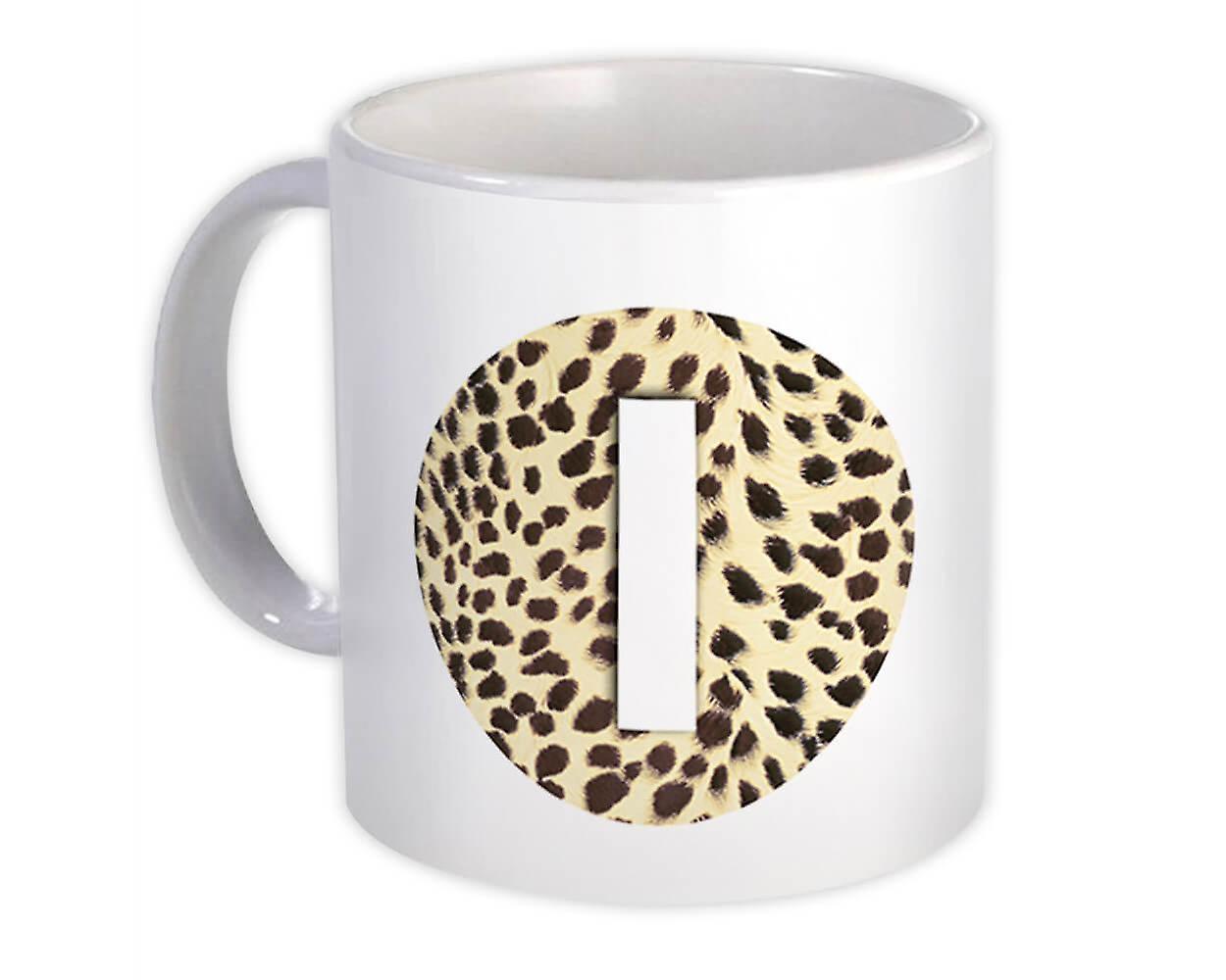 礼品杯:Monogram Letter I Cheetah