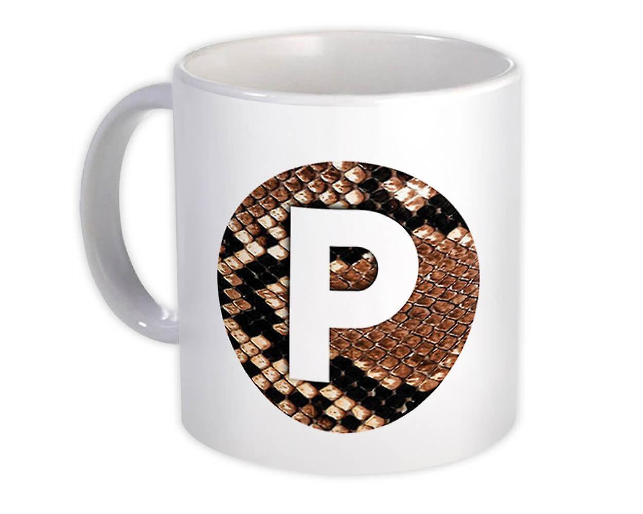 Hediye Kupa: Monogram Harf P Snake