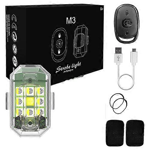 Wireless LED Drone Strobe Light for Motorcycle Car Bike Remote Control Anti-collision Warning Light Signal Light USB Charging