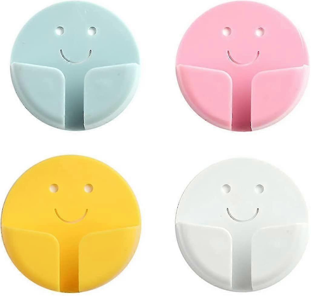 8-pack Plastic Hooks With Adhesive, Non-perforated Hook Brackets