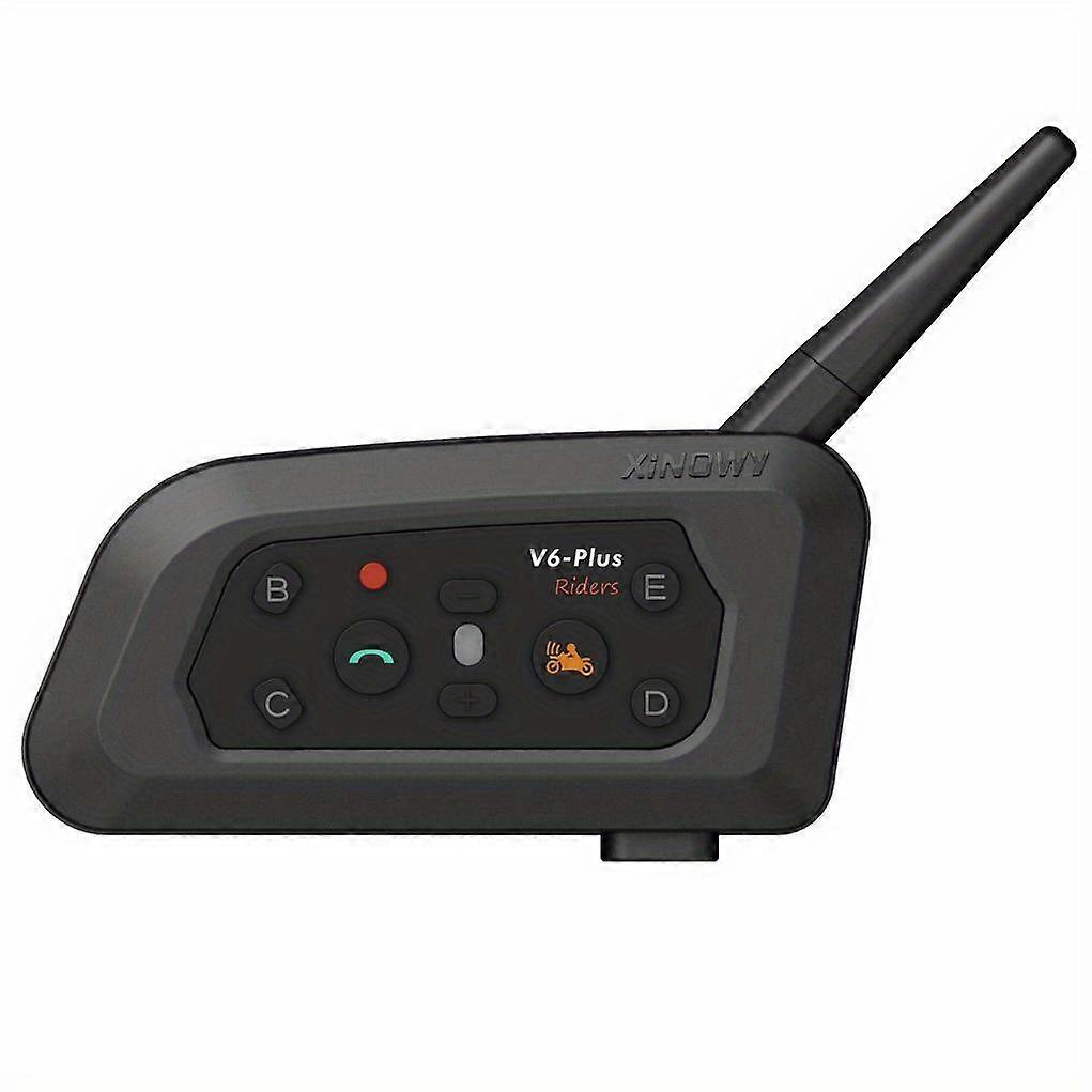 V6 Plus Motorcycle Helmet Intercom - Wireless Headset with 1200M Range, Waterproof and Connects up to 6 Riders