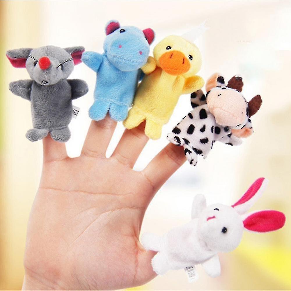 Rattles 10 cartoon animal puppet finger toys