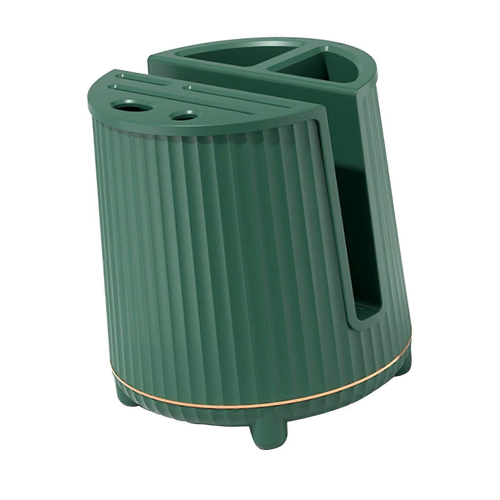 Rotating Multifunctional Knife Holder Chopping Board Storage Rack - Dark Green