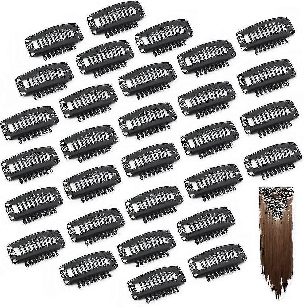 Clips pour perruques, 9 dents, pack de 50