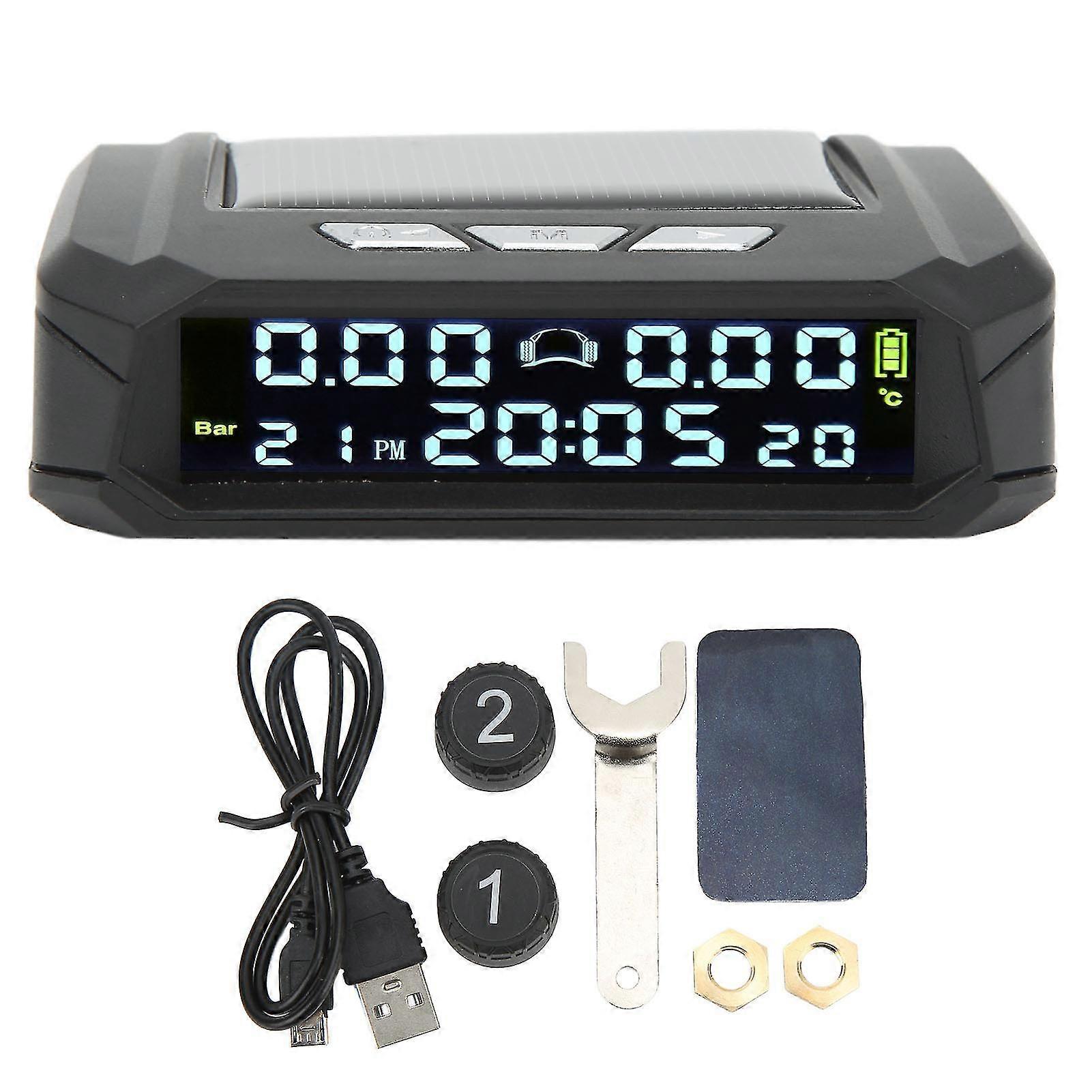 Solar Powered TPMS Wireless Tire Pressure Monitoring System compatible with Light Truck RV