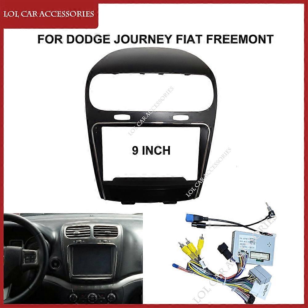 9 Inch Fascia For Dodge Journey Fiat Freemont Car Radio Stereo GPS MP5 Android Player Head Unit 2Din Panel Dashboard Frame Cover