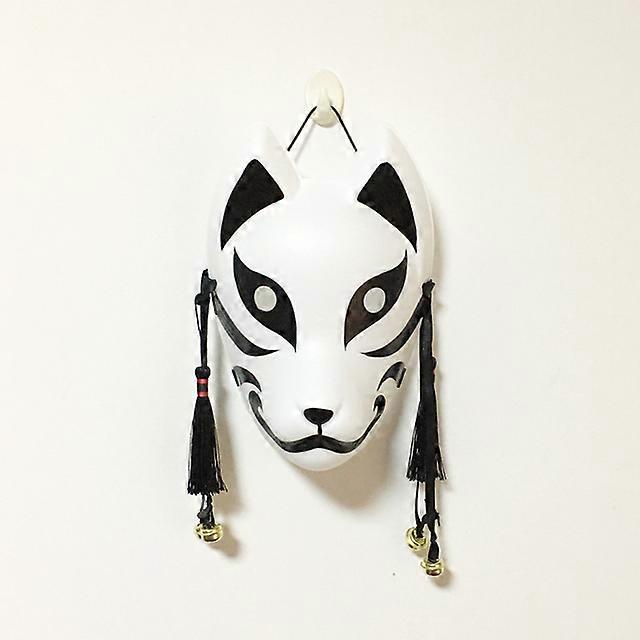 Hand Painted Updated Anbu Mask, Japanese Kitsune Fox Mask Full Face Thick PVC for Cosplay Costume