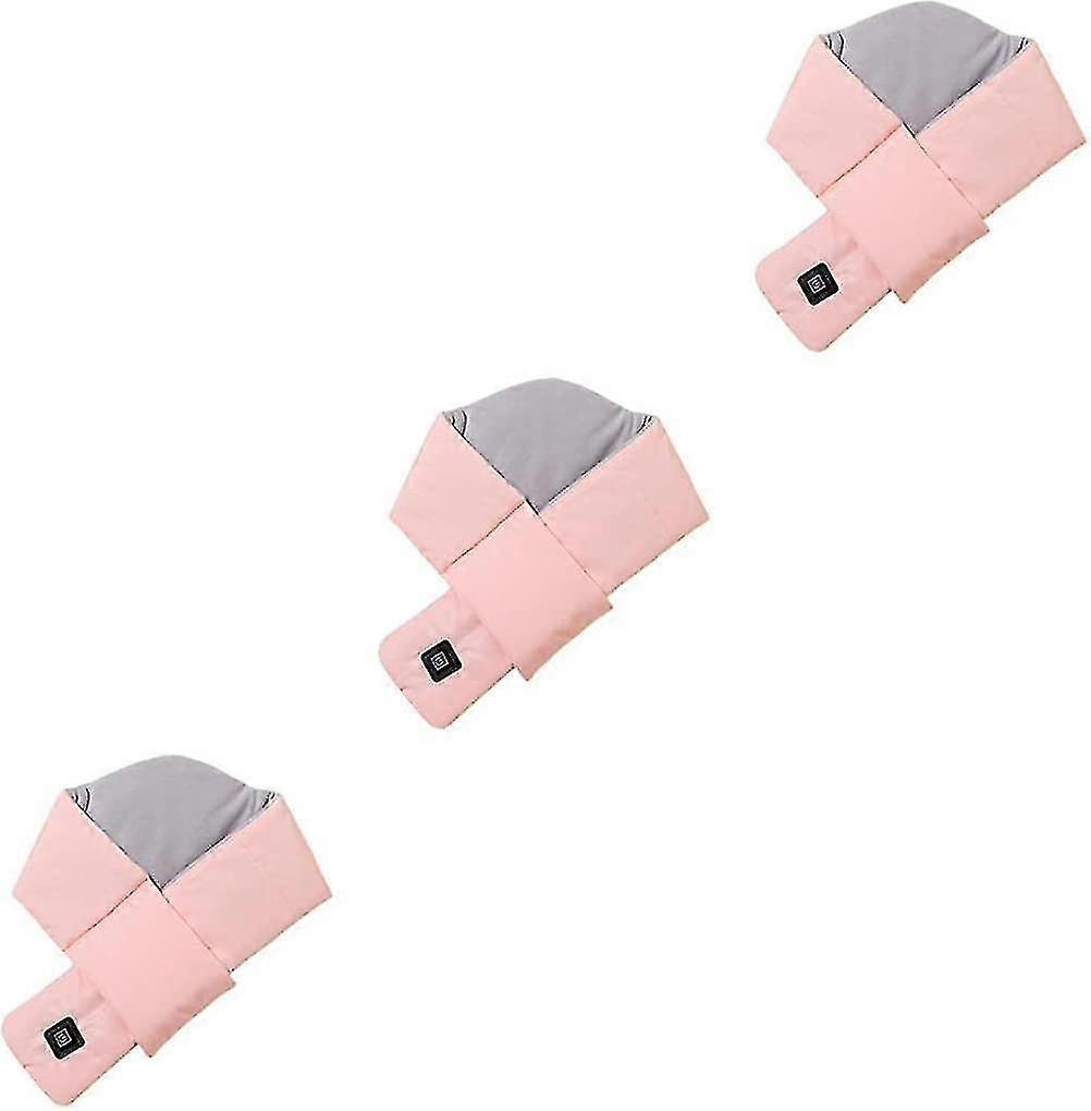 3 Ensemble De Charpe Chauffante En Coton Vers Le Bas Portable Coupe- Recharable Charpes Chauffa En Plein Le Cou Chaud Foulard