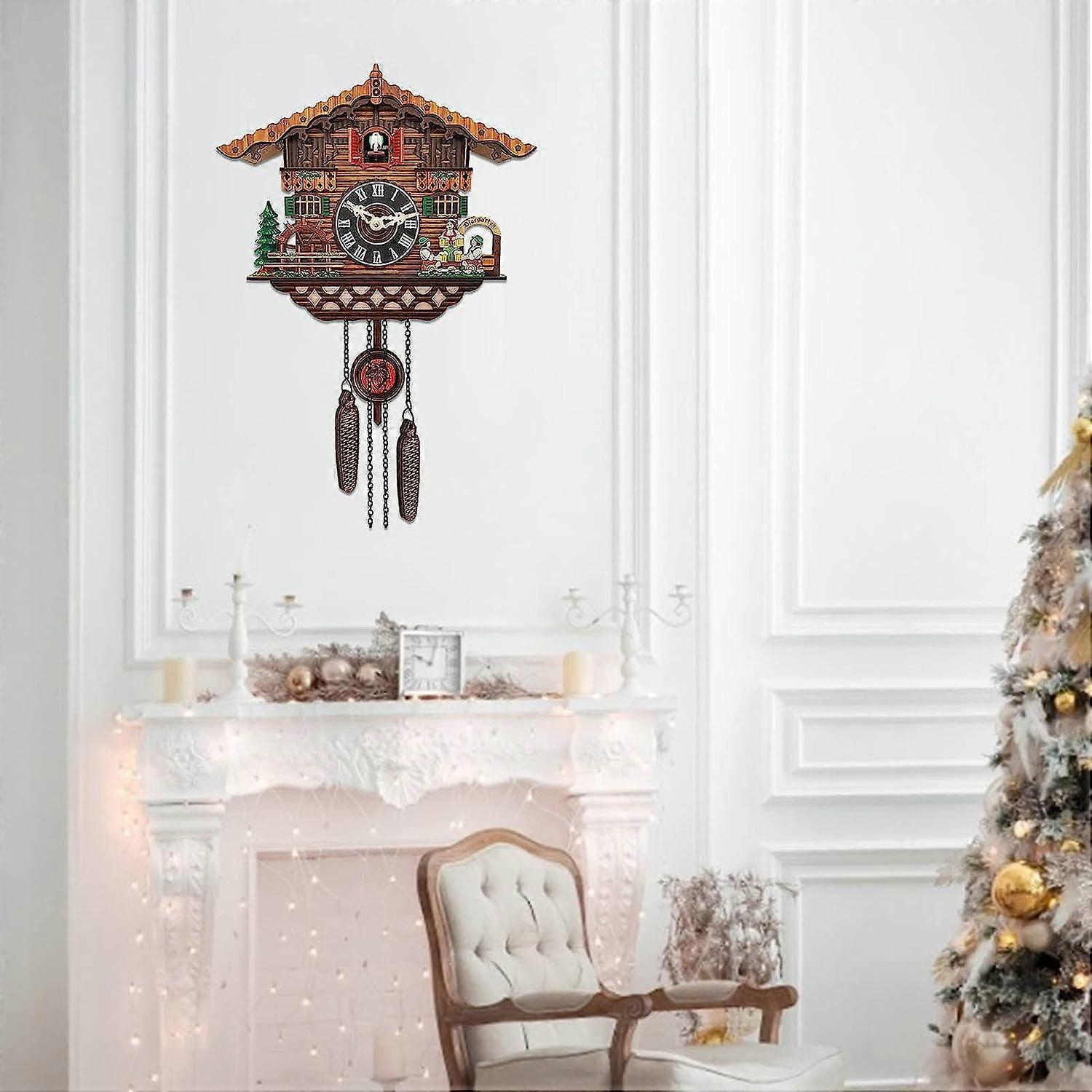 Vintage Black Forest Cuckoo Clock Glass Christmas Ornament 7