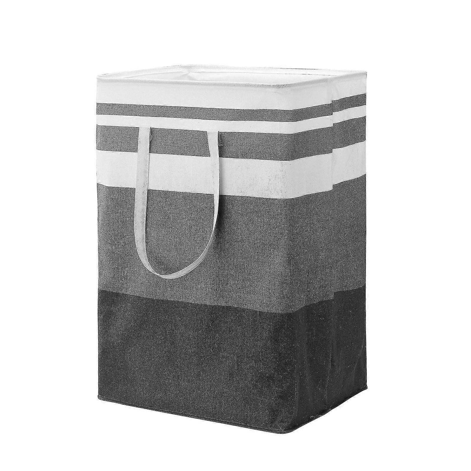 Freestanding Laundry Hamper Collapsible Large Clothes Basket With Easy Carry Extended Handles For Clothes Toys, Blue
