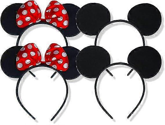 Sada 4 Mickey Mouse Uši čelenka Minnie Mouse Ears Dámské dívky Mickey Mouse uši