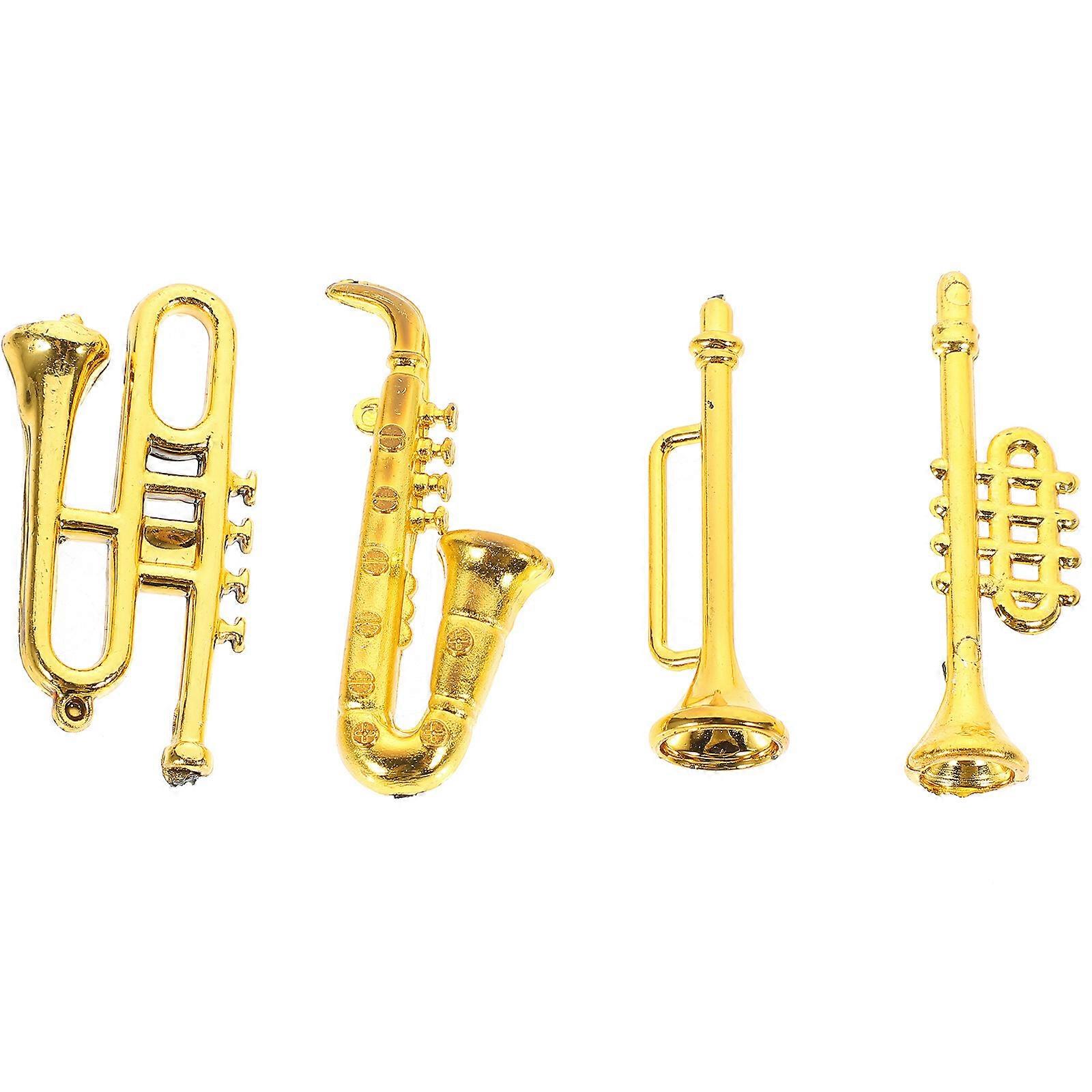 1 Set Mini Plastic Musical Instrument Simulation Miniature Instrument Model