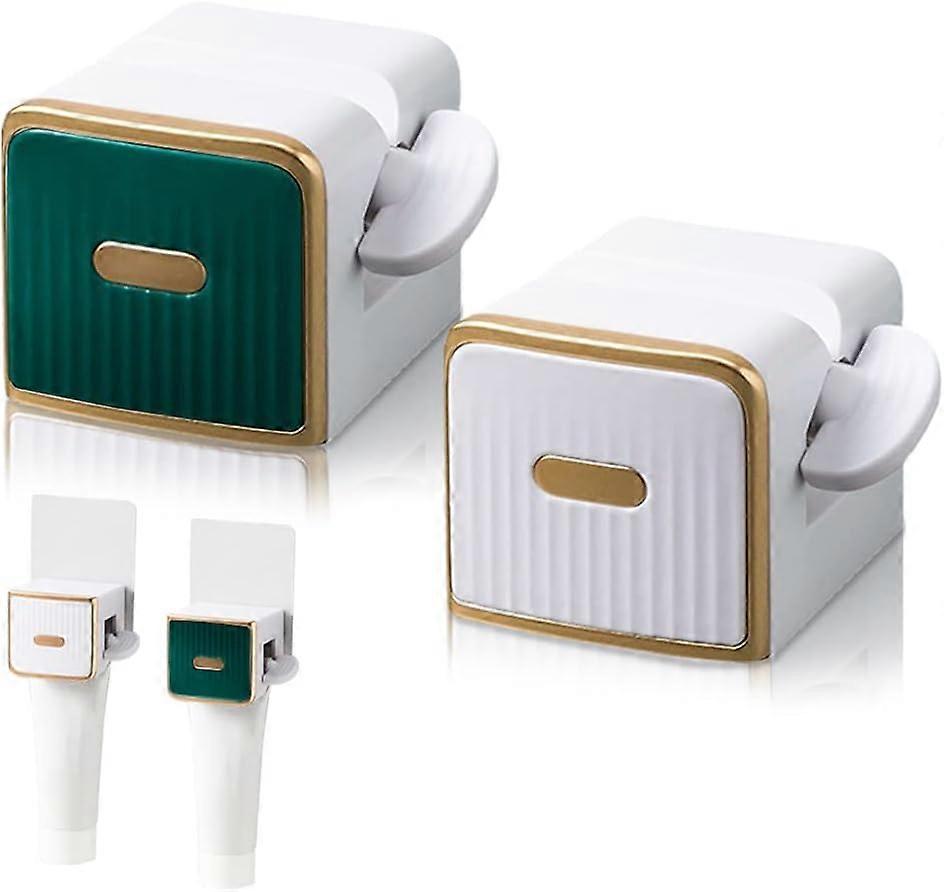 2 Pack Toothpaste Squeezer, Wall Mounted Toothpaste Dispenser, Bathroom Roll Tube Holder, Face Tooth