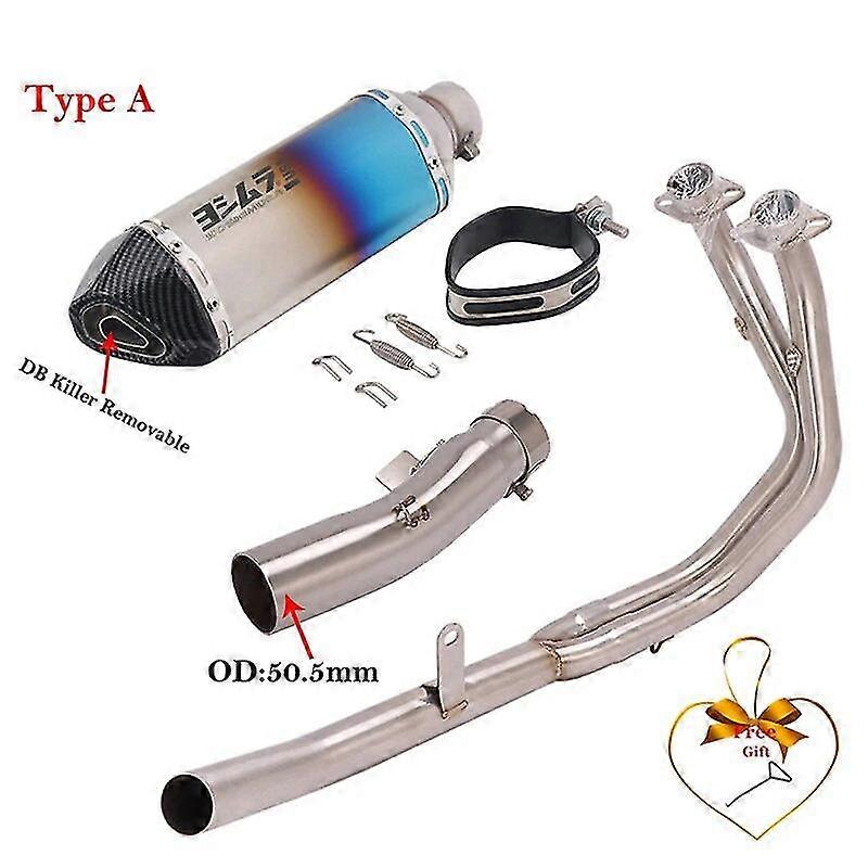 Exquisite exhaust pipeFull Systems For COLOVE 500X ZF500GY MACBOR MONTANA XR5 Motorcycle Exhaust Modify Escape Front Mid Link Pipe DB Killer Muffler