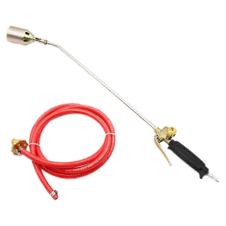 Propane Torch Weed Burner, Three-Valve Blowing Torch, with 98.42 Inches (About 250 cm) Hose, Adjust