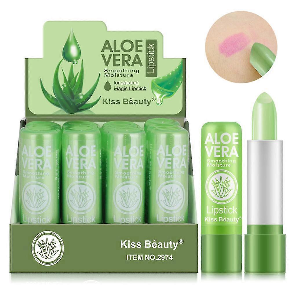 Aloë Vera Lippenbalsem Kleur Stemming Veranderende Langdurige Hydraterende Tw
