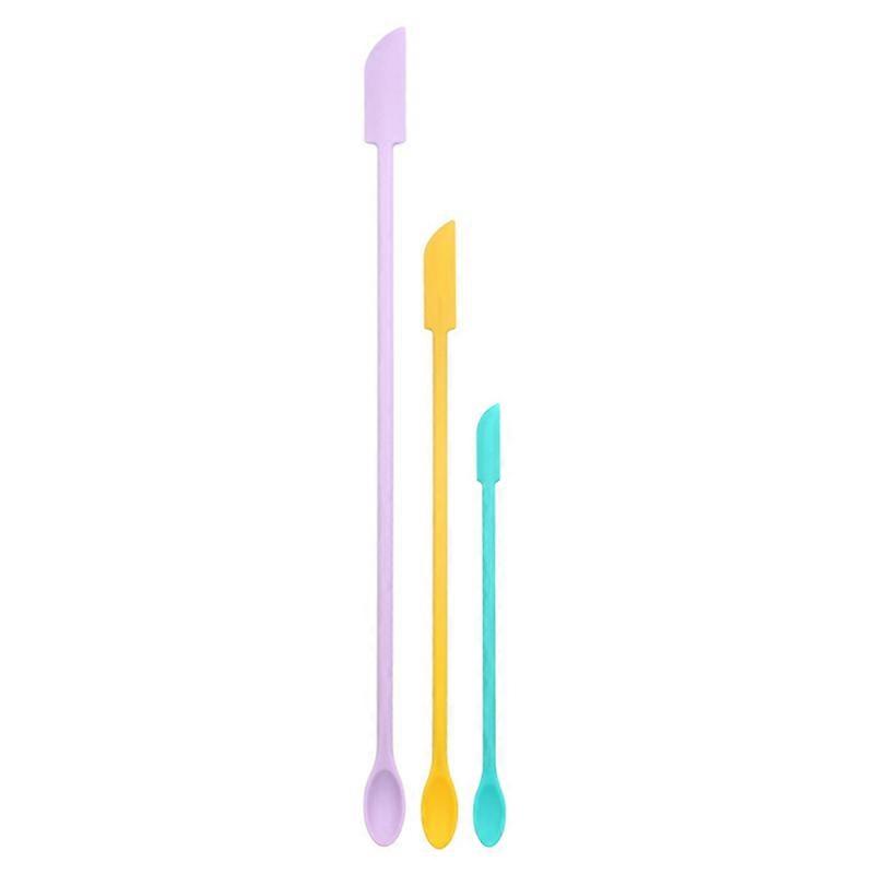 1 Set Non-greasy Scraper Good Flexibility Silicone Ergonomic Handle Mini Spatula Cooking Tool