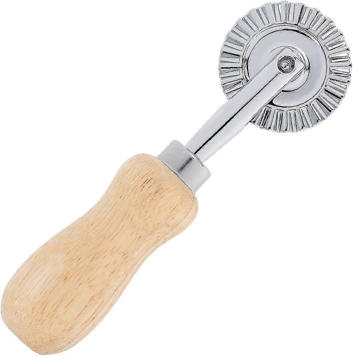 المعجنات عجلة القاطع سبائك الألومنيوم المعجنات قطع عجلة مع مقبض خشبي مريح متعددة الأغراض العجين ويل