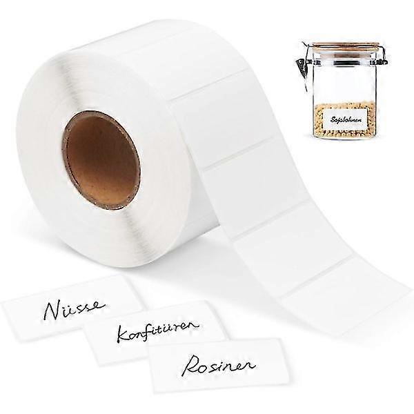 1000 pcs White self-adhesive labels, self-adhesive kitchen labels Whit
