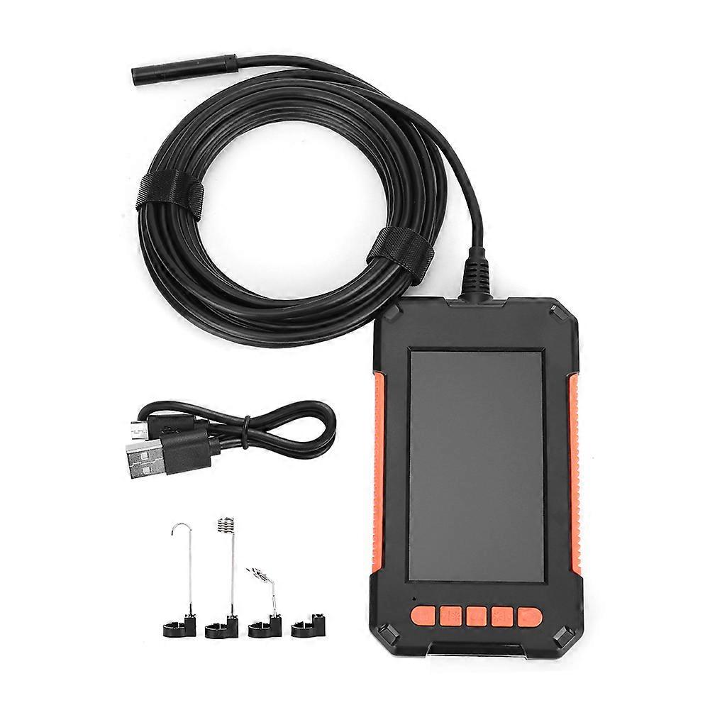 8mm Portable Handheld Endoscope Borescope High Definition 1920x1080P IP67 Waterproof with 4.3in Colorful Display Screen 5m Hard Line