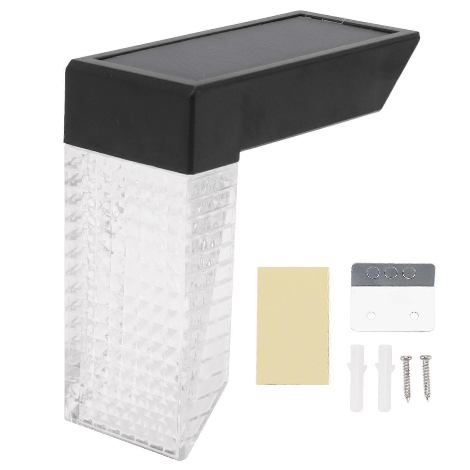 LED Solar Step Light L Shape Warm RGB Color Temperature IP65 Waterproof Solar Deck Light