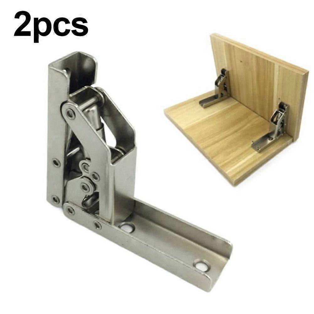 2Pcs/Set 90 Degree Self-Locking Folding Hinges Brackets Spring Folding Hinge 180 Degree Flat Spring Folding Hinge Hardware