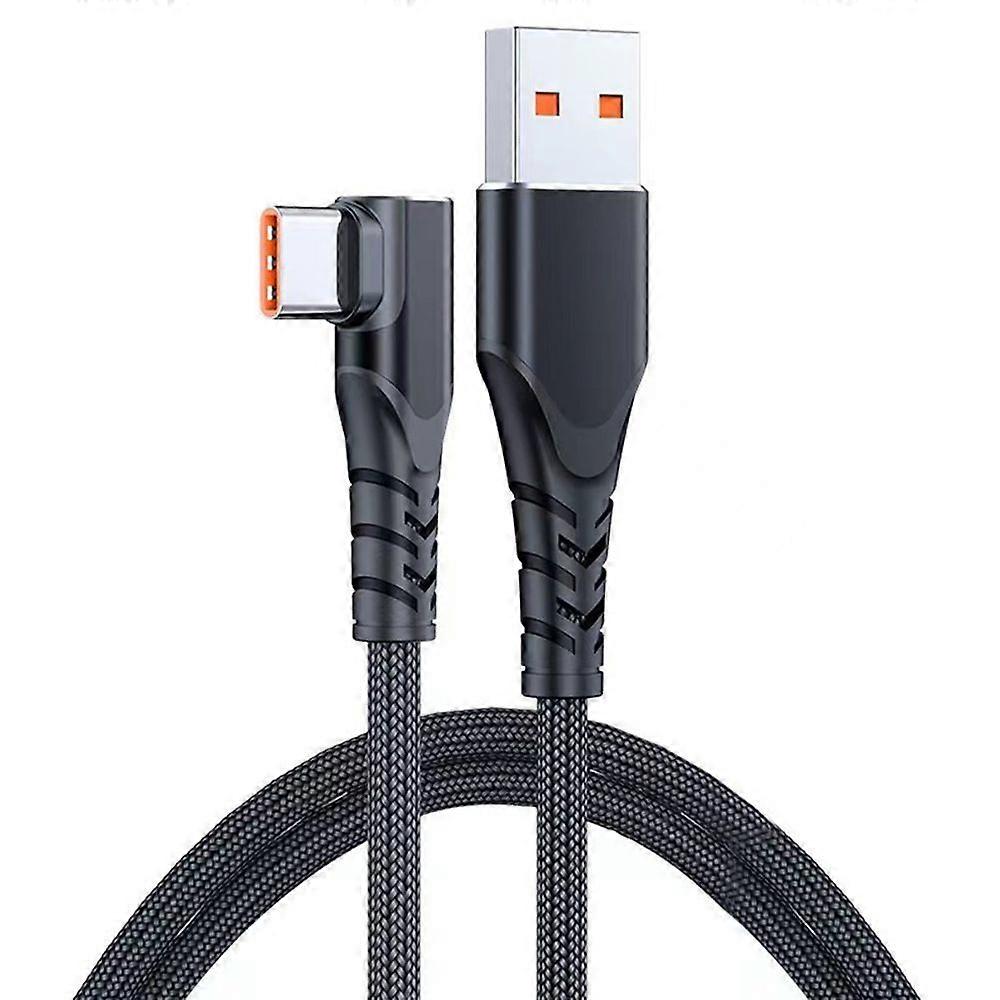 Data Cable Bend Design 6A Fast Charging High-speed Data Transmission Built-in Chip Type-C Charging Cable