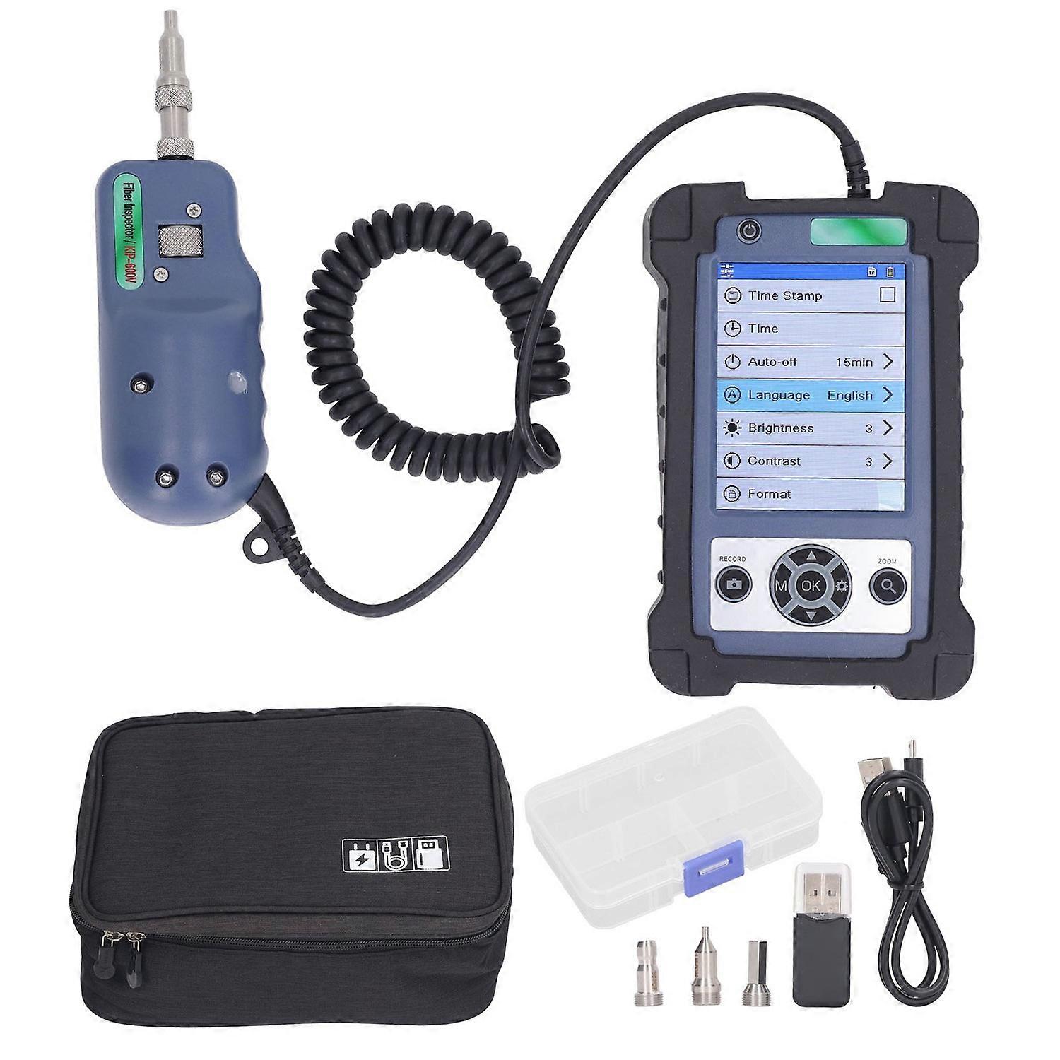 Handheld-Fasermikroskop 400-fache Vergrößerung 3,5-Zoll-LCD-Display Optische Faser-Endflächeninspektion Pro