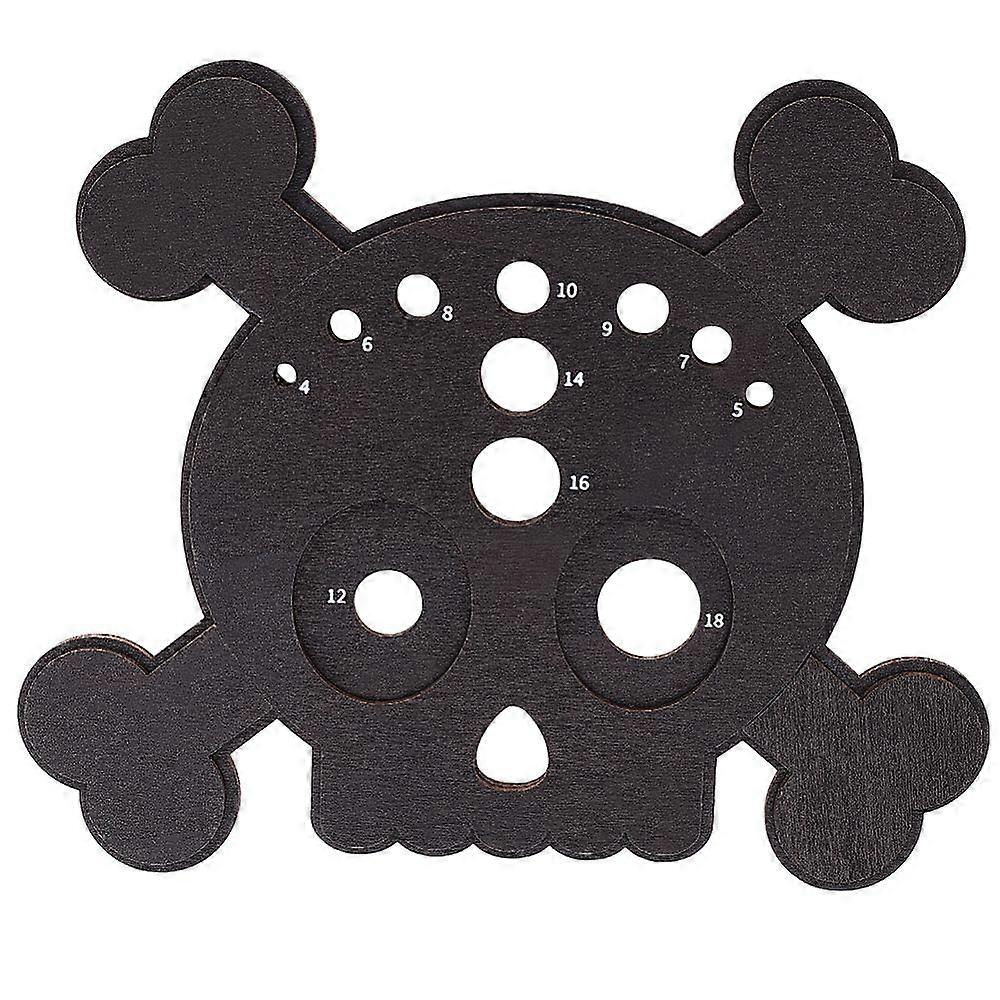 Skull Shape Wood Safety Eyes Insertion Tool Auxiliary Tool Black 142x170x5mm